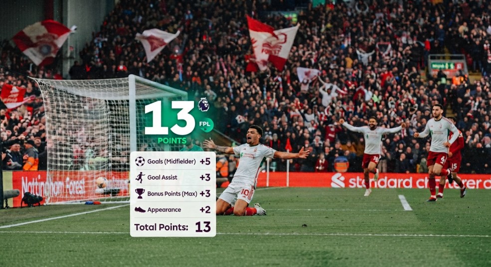 Morgan Gibbs-White celebrating a goal for Nottingham Forest against Liverpool at Anfield in FPL Gameweek 2