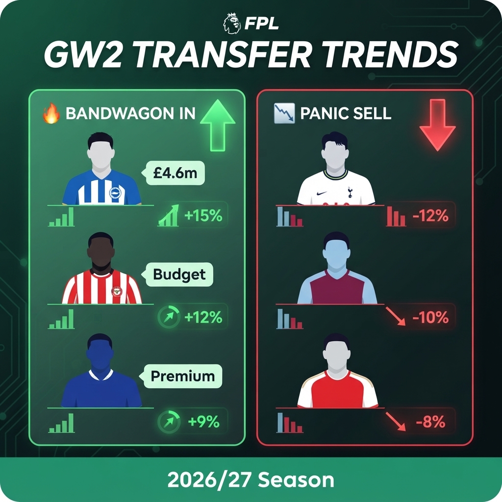 Fantasy Premier League Gameweek 2 Transfer Trends